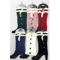 Short Boot Topper Leg Warmer w/Buttons & Lace